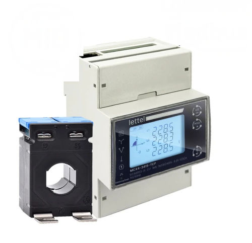 Three-phase electric energy meter - MCX4-34XCT series - Lettel - DIN rail / smart / multi tariff