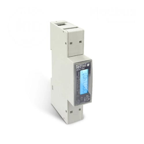 Single-phase electric energy meter - MCX1-10X series - Lettel - DIN rail / MID certified / Modbus RTU