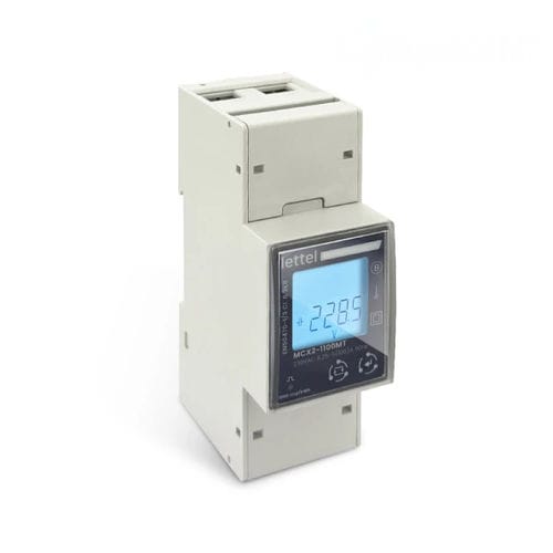 Single-phase electric energy meter - MCX2-10X series - Lettel - DIN rail / RS-485 / multi tariff
