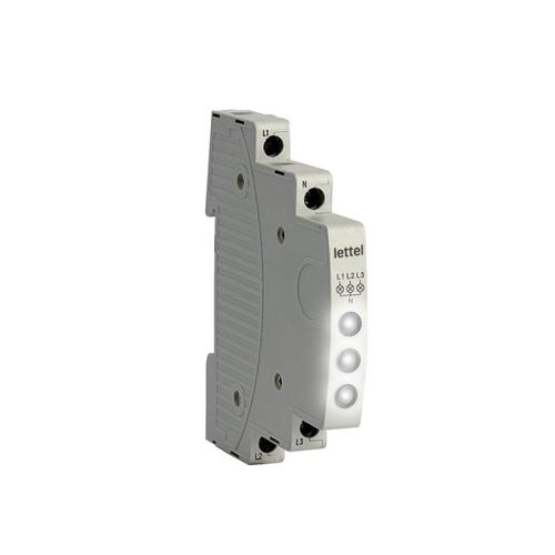 LED indicator light - SVM3-WWW-230  - Lettel - DIN rail / three-phase voltage