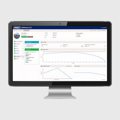 Project management software package - JETPLANNER&trade; 4.0 - Vetter GmbH Kabelverlegetechnik - analysis / visualization / reporting