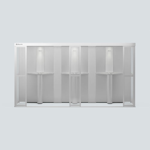HEPA filter smoking booth - SF Square - Qleanair - activated carbon