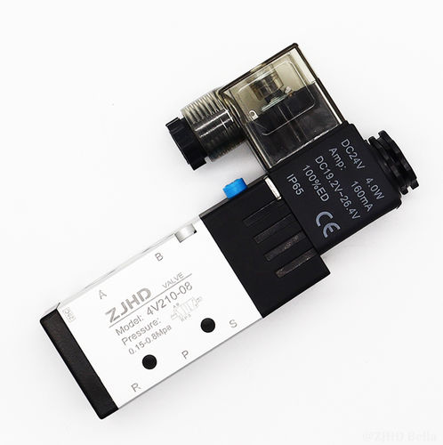 Pilot-operated pneumatic directional control valve - 4V210-08B - ZJHD Automation Technology Co., Ltd. - solenoid-operated / 5/2-way / 1/4"