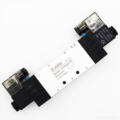 Pilot-operated solenoid valve - 4V420-15B  - ZJHD Automation Technology Co., Ltd. - 5-way / for compressed air / threaded