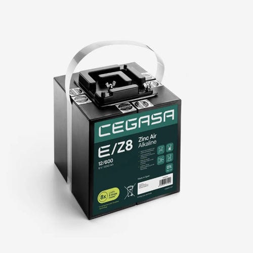 Zinc air alkaline battery - E/Z8 12/600 - Cegasa Energía SLU - rectangular / 12 V / industrial