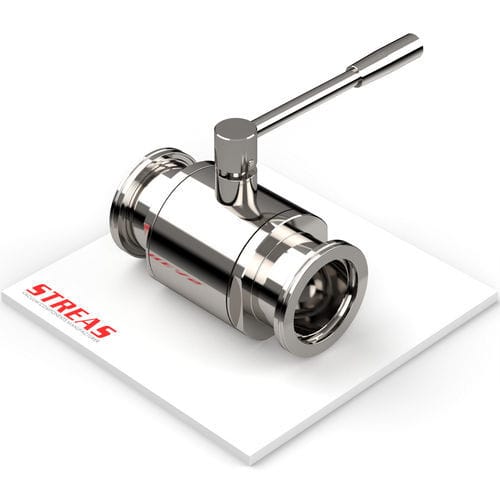 Ball valve - VML series - Streas srl - manual / in-line / with ISO flange connections