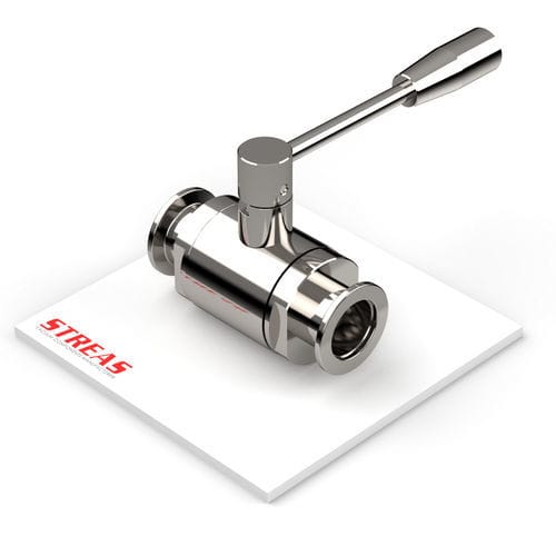 Ball valve - VML series - Streas srl - lever / manual / flange
