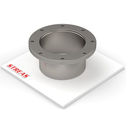 Tube flange - FT series - Streas srl - vacuum / stainless steel / through-hole
