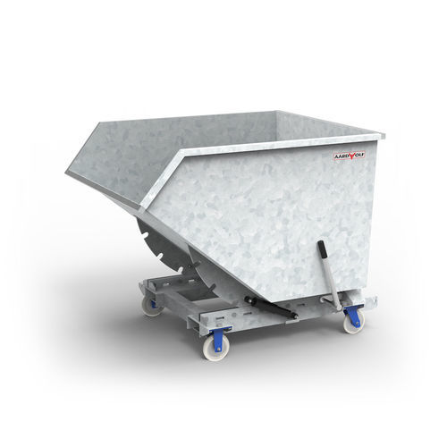 Galvanised steel self-dumping hopper - WB620G - AARDWOLF INDUSTRIES LLC - steel / for waste / industrial waste