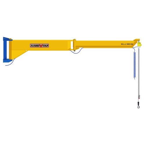 Wall-mounted jib crane - AJCAWM - AARDWOLF INDUSTRIES LLC - 360° / 270° / electric
