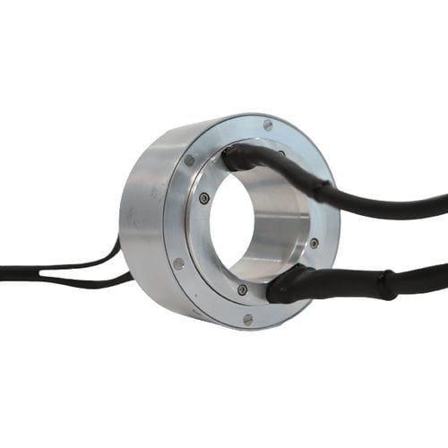 Through-bore slip ring - EVERAXIS - electric / column type / for robotics
