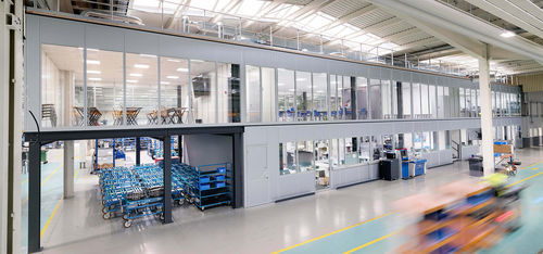 Acoustic room-in-room system - Systemraum TRENDLINE - KLEUSBERG - custom / with office units / modular