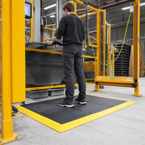 PVC floor tile - H1 series - Rebourne - recycled plastic / anti-slip / oil-resistant