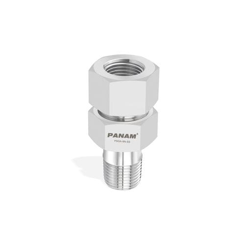 Threaded adapter - PSGA series - Panam Valve - male / female / gauge