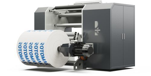 Double turret slitter-rewinder - Rotomak - jumbo / compact / with two rewinding shafts