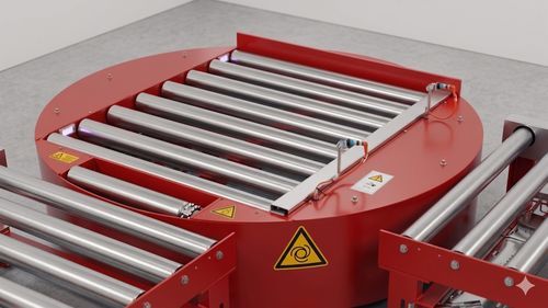 Motor-driven turntable - Euroline Logistik - horizontal / for conveyor / with roller conveyor