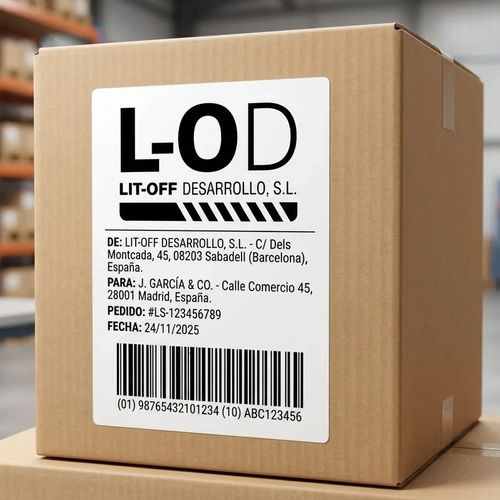 Adhesive label - Papel - Lit-Off Desarrollo S.L. - identification / barcode / printable