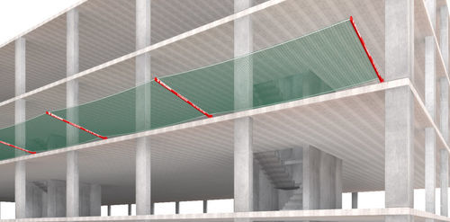 Fall-arrest fall arrest safety net - LiteMESH - STRUMIN - for construction / wire mesh