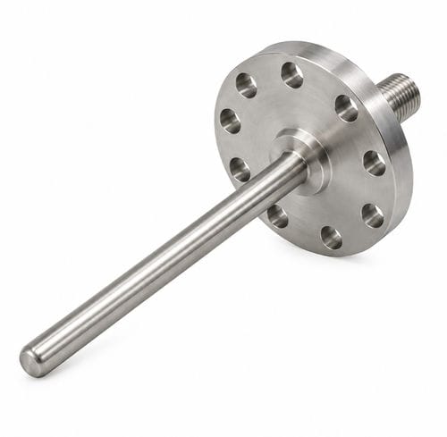 Flange-mounted thermowell - TMZC12BL600 - Jemar Termometría S.L. - stainless steel / for thermocouples / for temperature sensors
