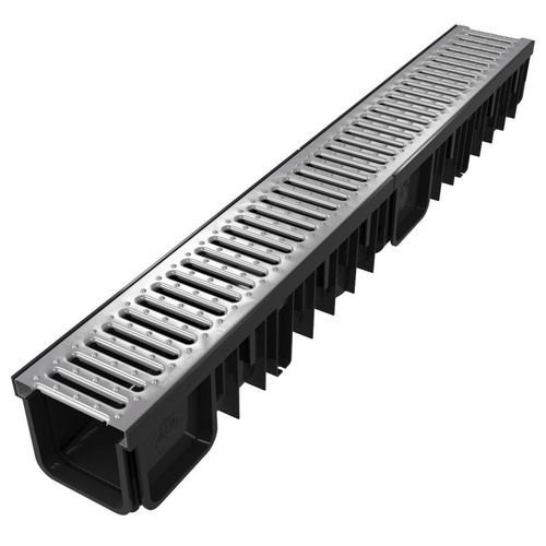 Polypropylene drainage channel - 1243 - ZINO – P - with grating / rainwater
