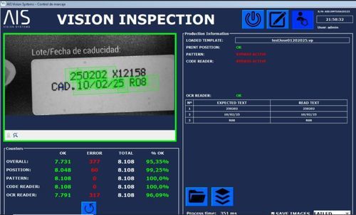 Inspection vision system - OPTICAIS - AIS Vision Systems S.L. - industrial / in-line / camera-based