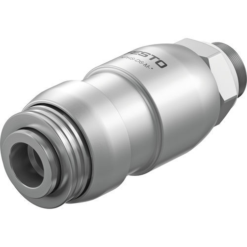 Pneumatic fitting - NPHS series - FESTO - quick / ISO / nickel-plated brass