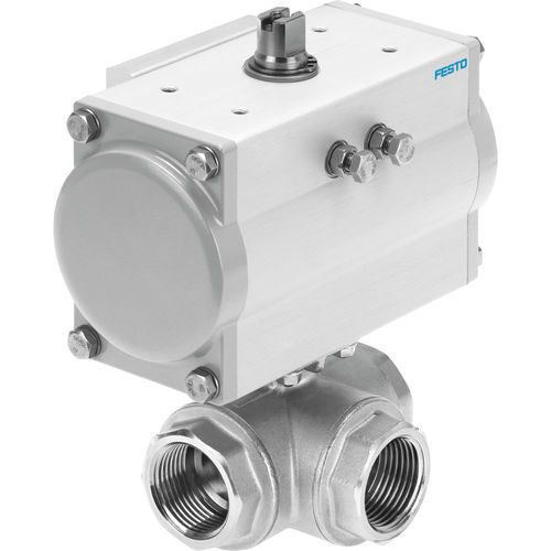 Pneumatic ball valve actuator unit - VZBM - FESTO - electric / quarter ...