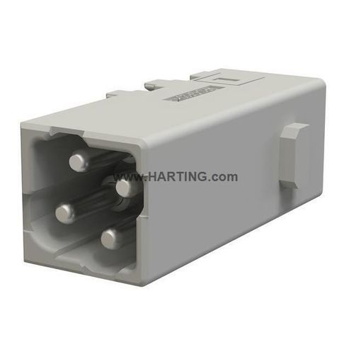 Electrical power supply connector module - Han-Mod_M_EE_4_M_C.1_PIT - HARTING - male / push-in / 4-pole