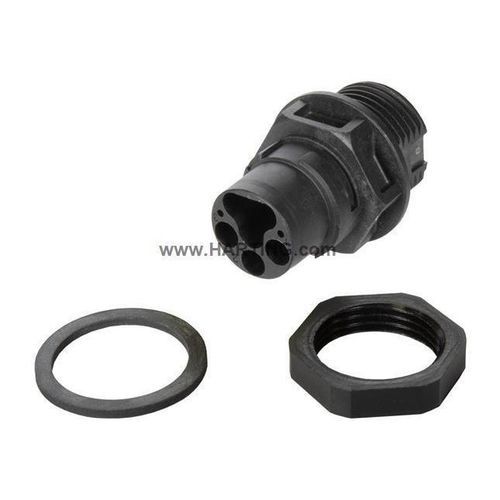 Panel mount connector housing - S15_PFT_STR-FM_AC_M_CRT_w/o-contacts - HARTING - IP67 / IP65 / circular