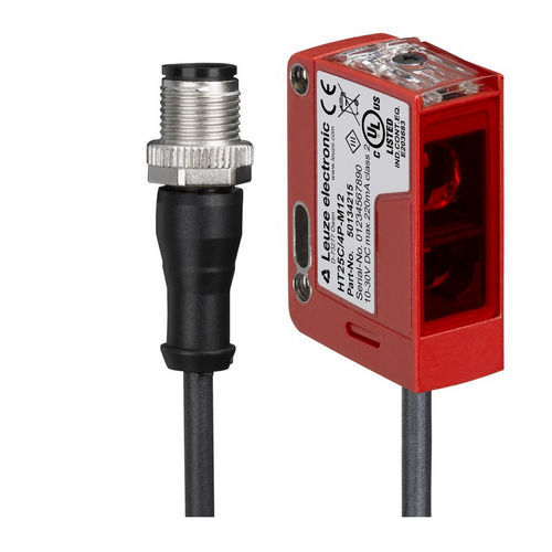 Photoelectric sensor with background suppression - HT25C.HF/4P-200-M12  - Leuze electronic GmbH + Co. KG - diffuse / rectangular / LED