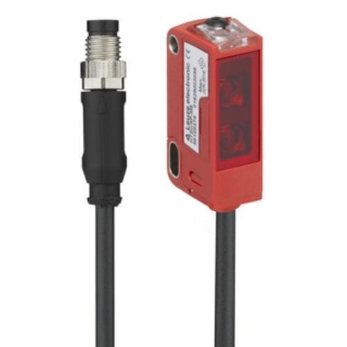 Diffuse reflective sensor photoelectric sensor - ODT3C.3/L6-200-M8 - Leuze electronic GmbH + Co. KG - with background suppression / rectangular / red light