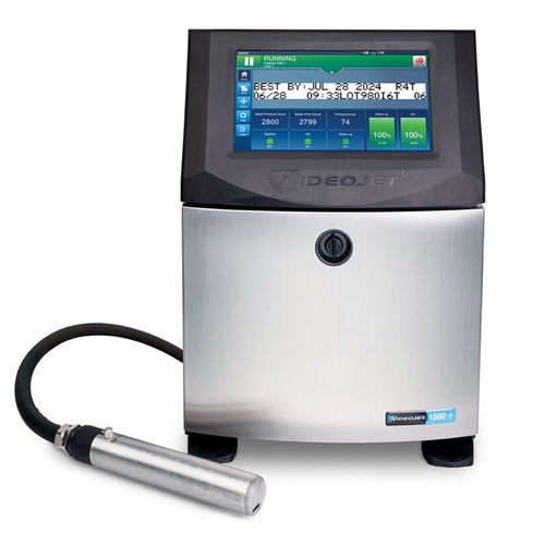Continuous inkjet printer - 1580 + - VIDEOJET - floor-standing / monochrome / USB interface
