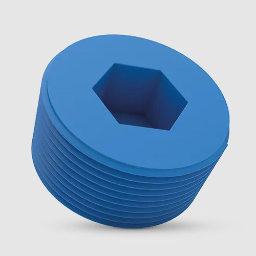 Cylindrical plug - GPN 720 Type A  - Pöppelmann - hexagonal / threaded / polyethylene