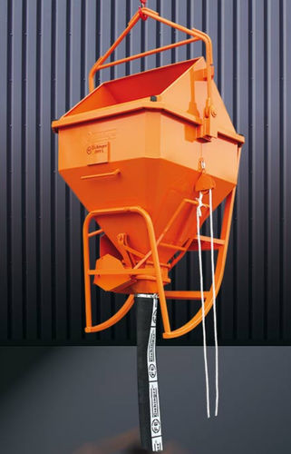 Octagonal concrete skip - 1036 series - Eichinger Equipement - with discharge hose