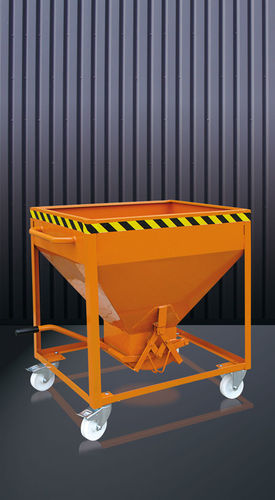 Steel waste container - 2051 series - Eichinger Equipement - industrial waste / 4-wheel / with handle