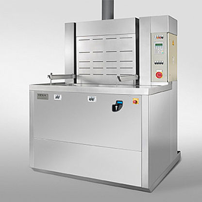 Ultrasonic cleaning system - Micro + Hega Surfaces GmbH - semi-automatic / with conveyor