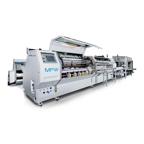 Automatic slitter-rewinder - MPW series - GOEBEL IMS - for paper / for plastic films / for fabric