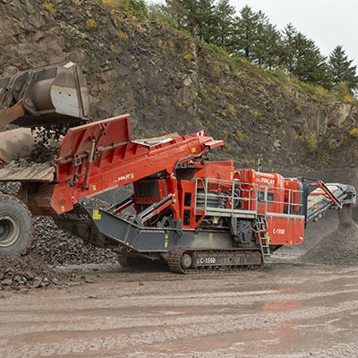 Cone crusher - C-1550+ - TEREX Mobile Processing Equipment - mobile / stone / diesel engine