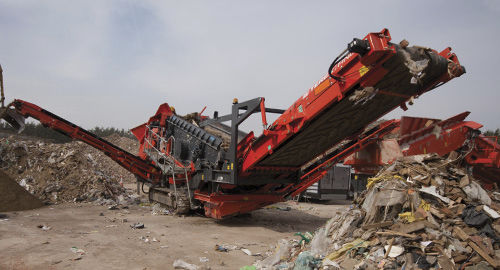 Construction screening unit - 883+ Spaleck - TEREX Mobile Processing Equipment - for recycling / mobile / for bulk materials