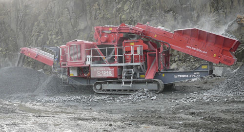 Hydraulic cone crusher - C-1540P - TEREX Mobile Processing Equipment - mobile / crawler / high-capacity
