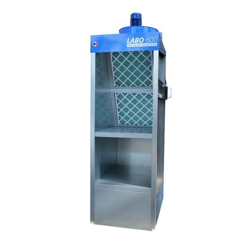 Open paint booth - Labo 600 - Tricolor Industries - for parts / dry filter / with horizontal ventilation