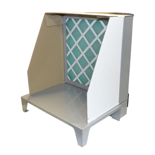 Open paint booth - Primo - Tricolor Industries - for parts / dry filter / activated carbon filter