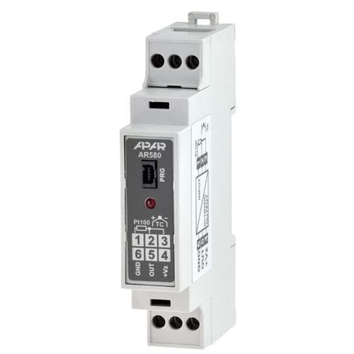 DIN rail mount temperature transmitter - AR580 - APLISENS S.A. - Pt100 / type K thermocouple / type S thermocouple