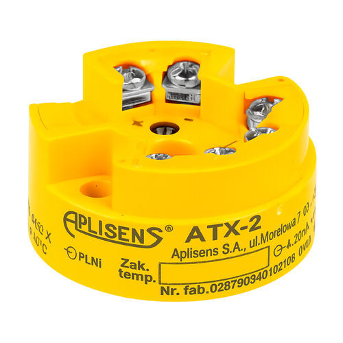 Probe head-mounted temperature transmitter - ATX-2 - APLISENS S.A. - Pt100 / Pt1000 / Pt500