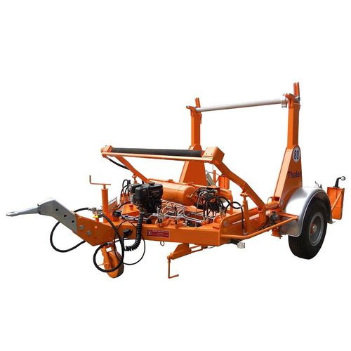 Cable drum trailer - TTA 4008 K - Jakob Thaler GmbH - for cable transport and laying / for cable reels / single-axle