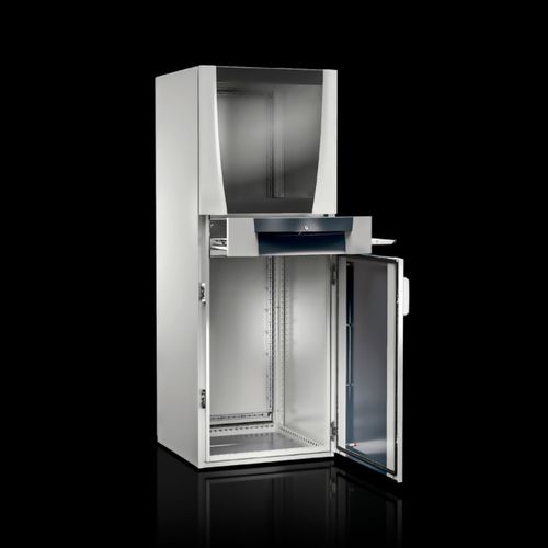 PC enclosure system - PC Series - RITTAL - floor-mounted / with glass door / shelf