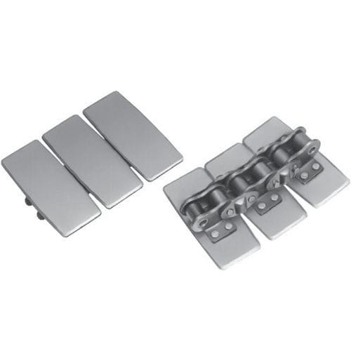 Stainless steel conveyor chain - TTKU  - Tsubakimoto Chain - flat top / slatted / for the beverage industry