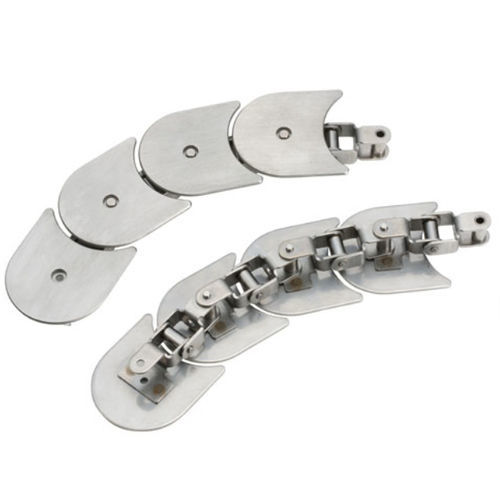 Stainless steel conveyor chain - TU  - Tsubakimoto Chain - flat top / slatted