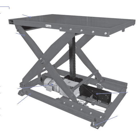 Fixed scissor lift - ZSL series - Tsubakimoto Chain - hydraulic