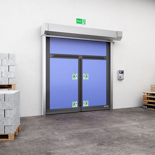 Roll up door - HS90 series - ASSA ABLOY Entrance Systems - steel / indoor / high-speed